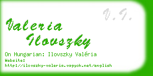 valeria ilovszky business card